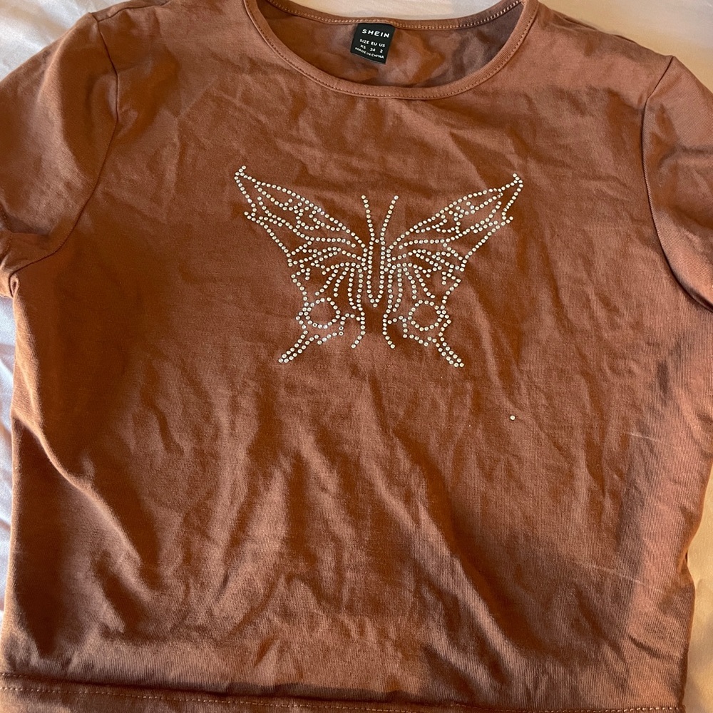 Cute brown crop top